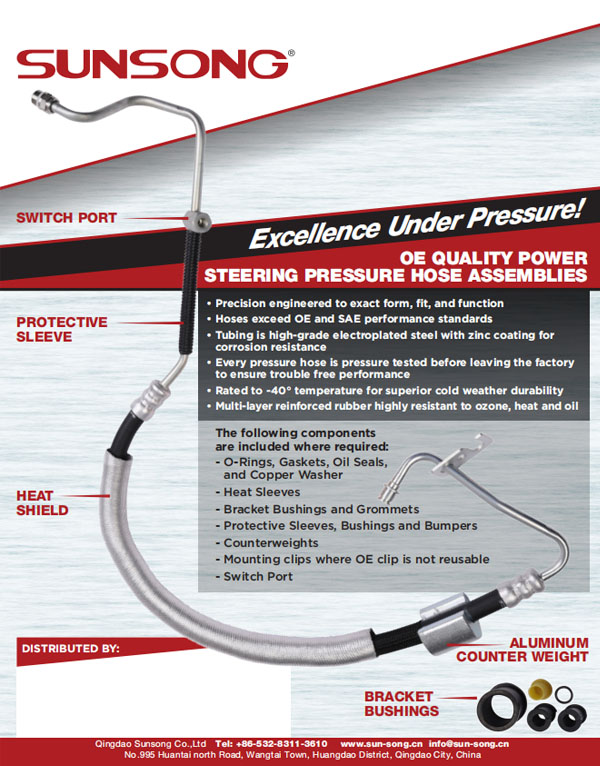 PM370 Sunsong Power Steering Hose Flyer